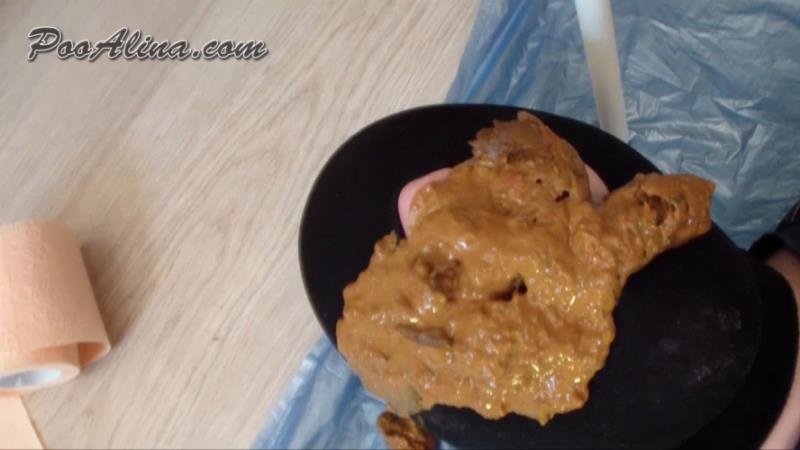 Alina - pooping in mouth toilet slave after vodka and vegetable stew with meat [2026 | HD]